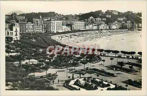 Moderne Karte San Sebastian Jardines Y Playa de la Concha