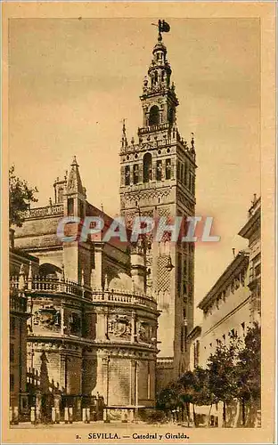 Ansichtskarte AK Sevilla Catedral y Giralda