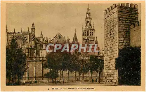 Cartes postales Sevilla Catedral y Plaza Del Triunfo