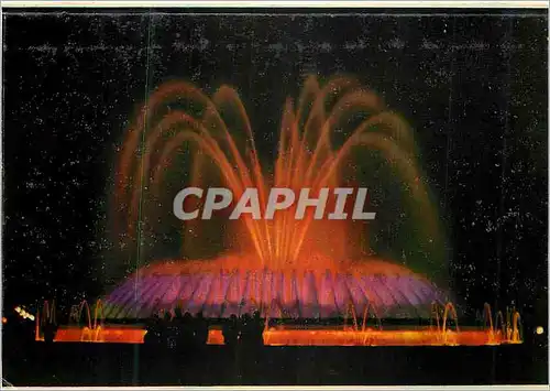Moderne Karte Barcelona Espana Parc de Montjuich Fontaine Lumineuse