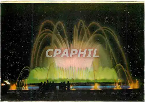 Moderne Karte Barcelona Espana Parc de Montjuich Fontaine Lumineuse