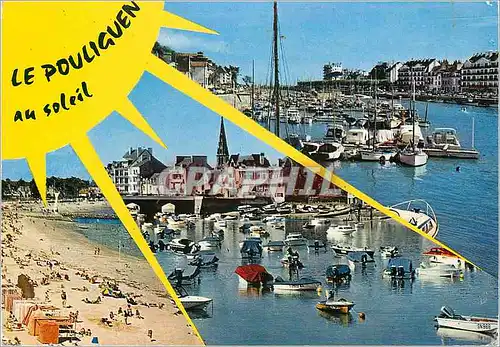 Cartes postales moderne Le Pouliguen au Soleil Plage du Nau L'arriere Port Le Port