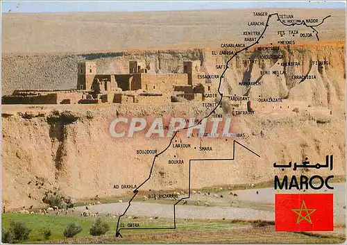 Moderne Karte Maroc Infini Pays de l'Harmonie