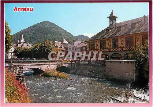 Moderne Karte Arreau Hautes Pyrenees Vallee d'Aure Le Pont la Neste et La Mairie