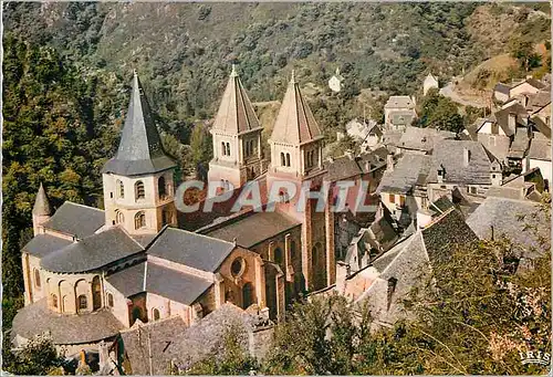 Moderne Karte Conques en Rouergue (Aveyron) Vue Plongeante des Combes