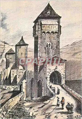 Cartes postales moderne Gravures Anciennes Cahors au Temps Jadis le Pont Valentre
