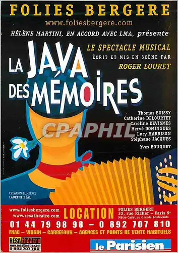 Cartes postales moderne Folies Bergere La Java des Memoires le  SpectacleMusicale