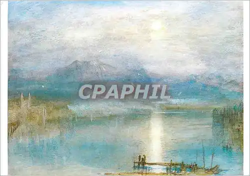 Cartes postales moderne JMW Turner(1775 1851) The lake of Lucerne Moonlight the Righi in the Distance