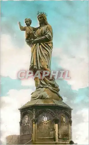 Moderne Karte le Puy en Velay 630m Statue Colossale de ND de France Hauteur 22m70