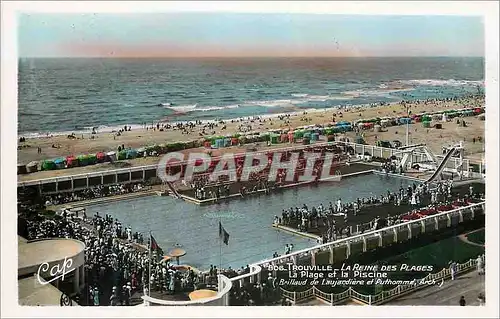 Cartes postales moderne Trouville La Reine des Plages La Plage et La Piscine Cap