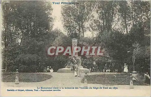 Ansichtskarte AK Poul Pittovesque Le Monument Eleve a la Memoire des Victimes du Siege de Toul en 1870