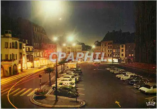Moderne Karte Mulhouse La Nuit La Place de la Reunion