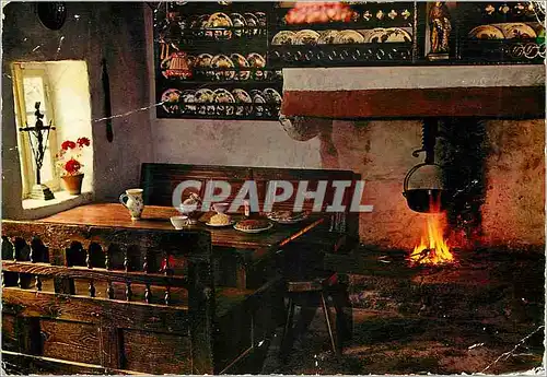 Cartes postales moderne Bretagne en Couleur Interieur de Chaumiere du Porzay (Sainte Anne la Palud)