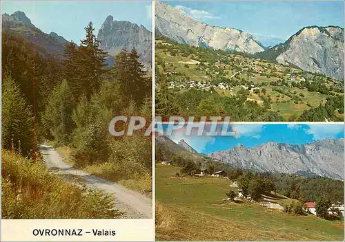 Moderne Karte Ovronnaz Valais 1332m