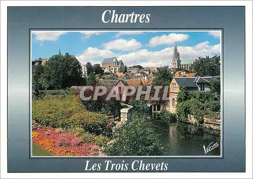 Moderne Karte Chartres les Trois Chevets Les Merveilles de Chartres (Eure de Loir)