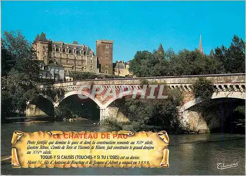 Cartes postales moderne Pau le Chateau et le Gave