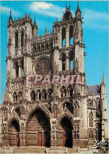 Cartes postales moderne En Picade Amiens(Somme) la Facade de la Cathedrale Notre Dame(1220-1280)