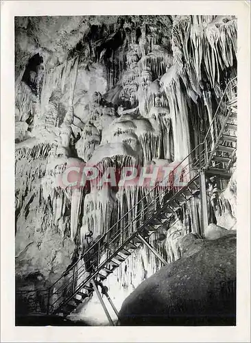 Moderne Karte l'Aven Grotte de Marzal St Remeze (Ardeche) France l'Arrivee dans la salle du Tombeau