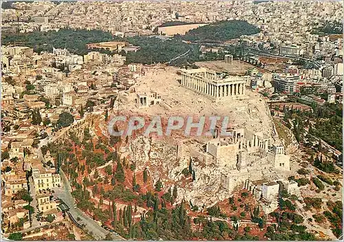 Moderne Karte Athenes l'acropole vue aerienne