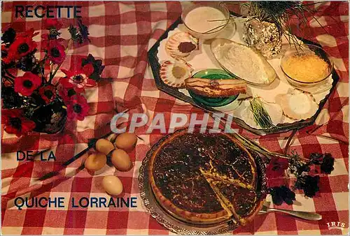 Cartes postales moderne Recette de la quiche lorraine