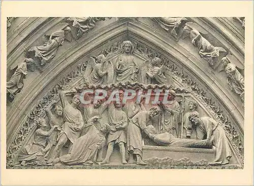 Cartes postales moderne Portai saint etienne detail du tympan Notre Dame de Paris