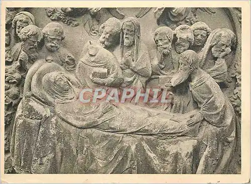 Cartes postales moderne Chouer (cote nord) detail d'un bas relief mort de la vierge Notre Dame de Paris