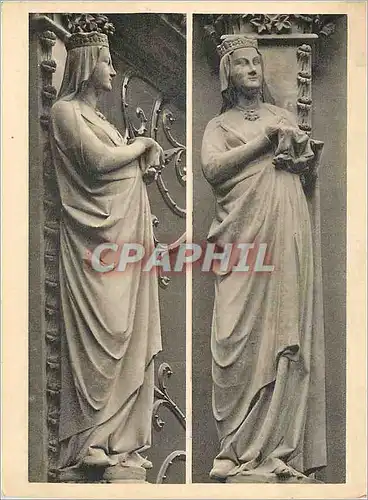 Cartes postales moderne Statue de la vierge (portrait du cloitre) statue der jungfrau (portal des kreuzganges)