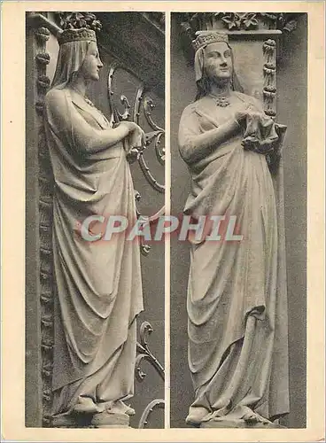 Moderne Karte Statue de la vierge (portrait du cloitre) statue der jungfrau (portal des kreuzganges)
