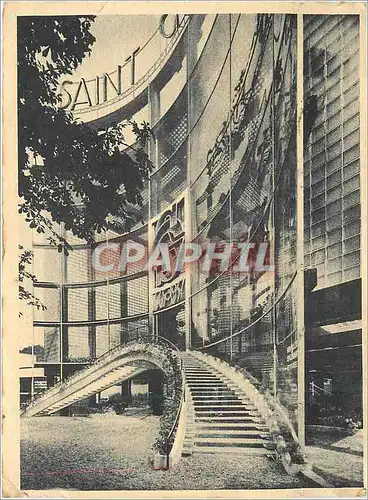 Moderne Karte Exposition internationale 1937 pavillon de la Cie de st gobain entre le grand palais et le pont