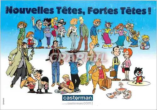 Cartes postales moderne Nouvelles tetes fortes tetes Casterman Bande Dessinee