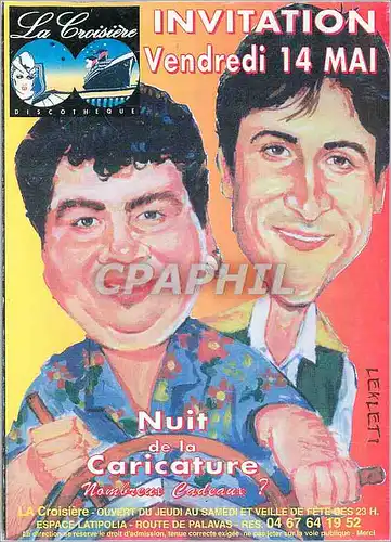 Cartes postales moderne la croisiere invitaion vendredi 14 mai Nuit de la caricature La Croisiere Espace Latipolia Route