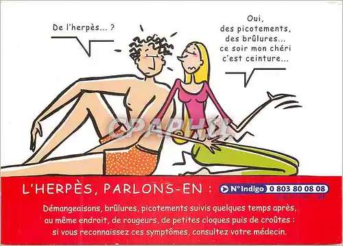 Cartes postales moderne L'herpes parlons ens