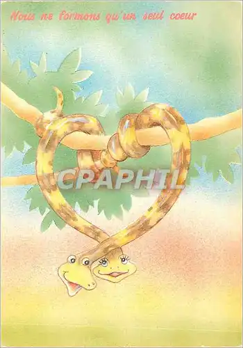 Cartes postales moderne Nous ne formons qu'un seul c�ur Serpent