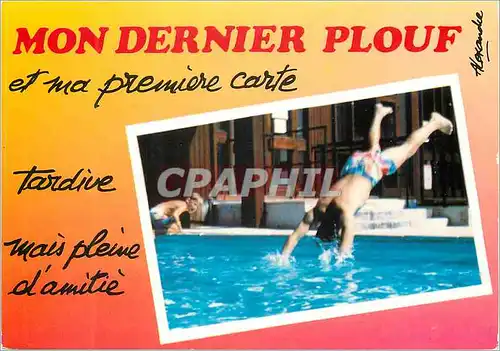 Cartes postales moderne Mon dernier plouf Piscine