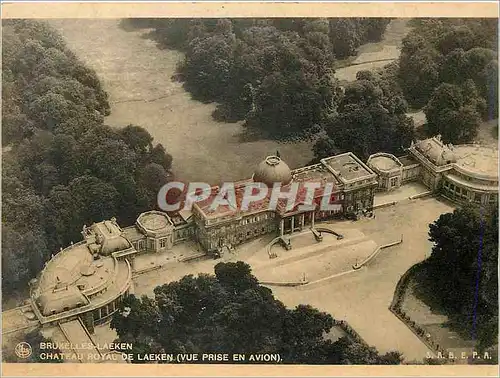 Cartes postales moderne Bruxelles laeken chateau royal de laeken (vue prise en avion)