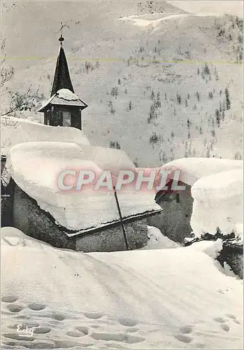 Cartes postales moderne Images de chez nous en hiver l'hiver au coeur du petit village