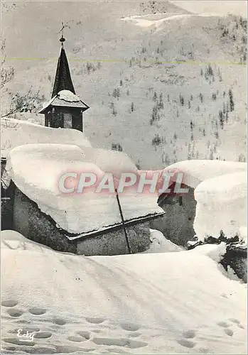 Moderne Karte Images de chez nous en hiver l'hiver au coeur du petit village