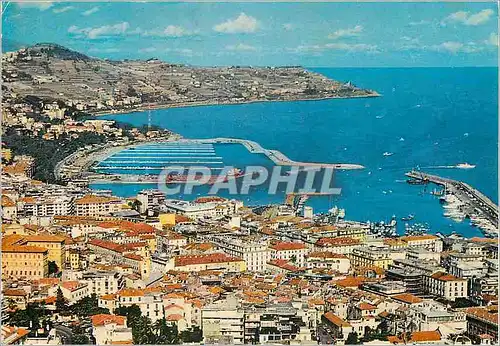 Moderne Karte Riviera dei fiori s remo panorama vue de levant et portosoles