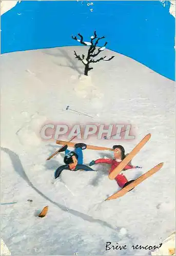 Cartes postales moderne Breve rencotre Ski