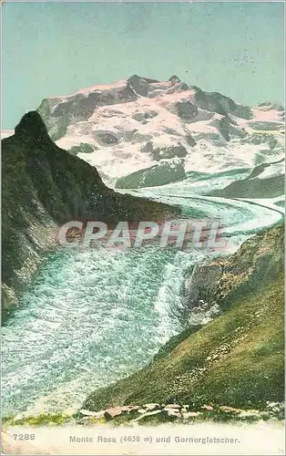 Cartes postales Monte rosa (4638 m) und gornergletscher