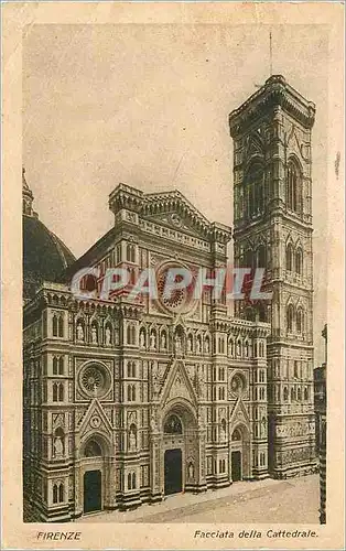 Cartes postales moderne Firenze facciata della cattedrale
