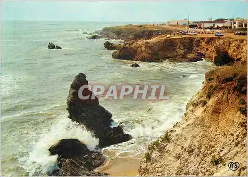 Cartes postales moderne Bretignoglles sur mer (Vendee)le rocher veronique par gros temps