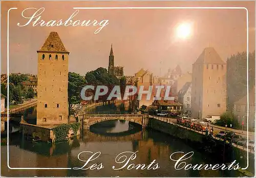 Moderne Karte Strasbourg (Bas rhin) l'ill et les ponts couverts