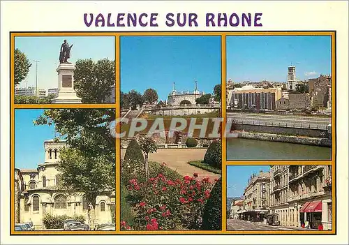 Moderne Karte Valence sur rhone (Drome)