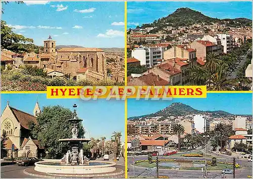 Cartes postales moderne Au soleil de la cote d'azur hyeres les palmiers