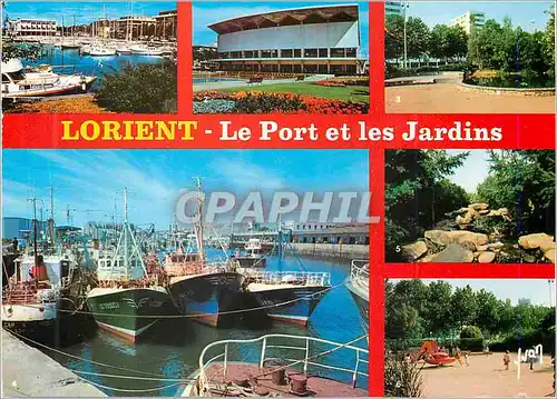 Moderne Karte Couleurs et lumiere de france la bretagne Lorient (Morbihan) le port de plaisance le palais des