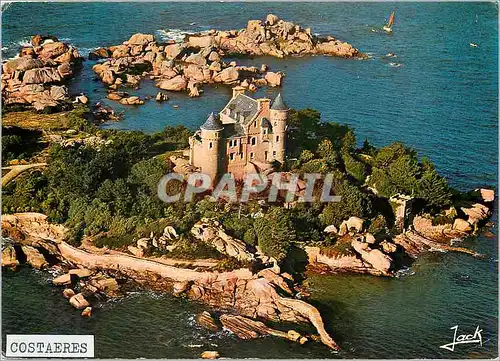 Cartes postales moderne Couleurs de bretagne la cote de granit rose le chateau de costaeres