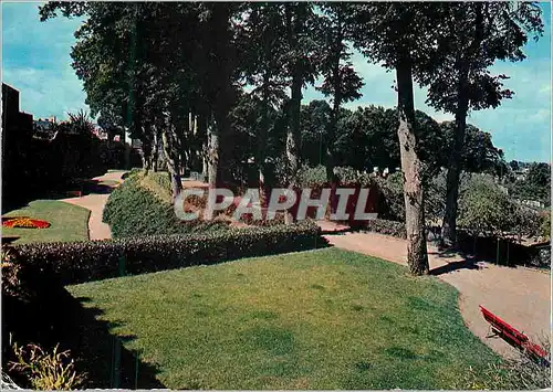 Cartes postales moderne Dol de bretagne (I e V) promenade des douves vue sur les mont dol et le marais