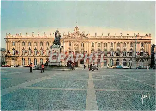 Moderne Karte Nancy (M et M) la statue du roi stanilas et l'hotel de ville