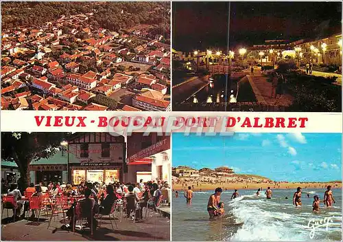 Cartes postales moderne Paysage des landes vieux boucau le mail la place des platantes la plage de l'ocean